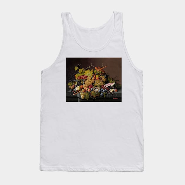 Still Life with Fruit and Bird's Nest by Severin Roesen Tank Top by Classic Art Stall